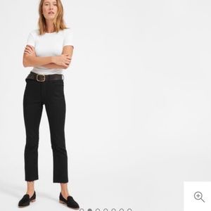 Everlane black kick crop high waisted jeans
